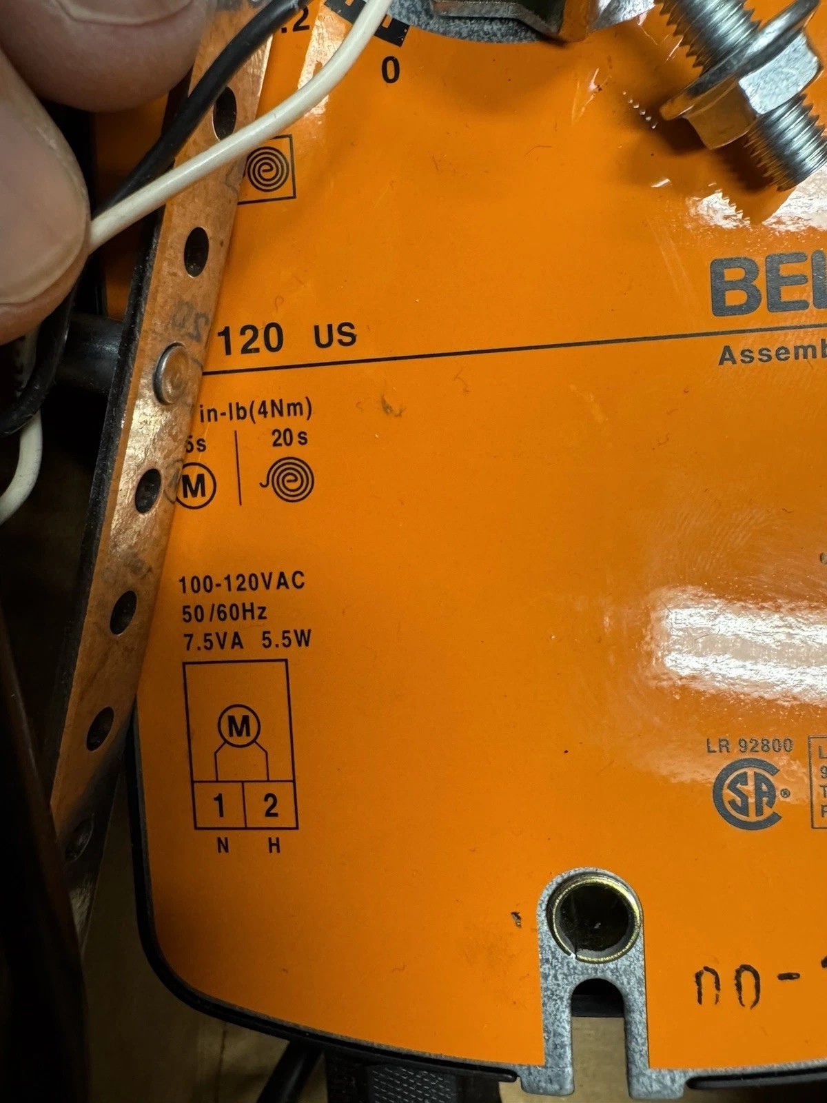 Belimo LF120-S. Spring Return Damper Actuator New