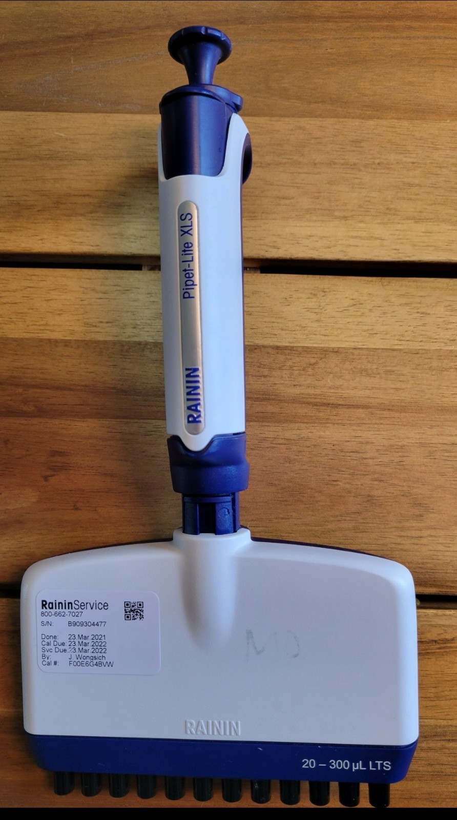 Rainin Pipet-Lite XLS 12 Channel Multichannel L300 XLS LTS Pipette 20-300 ul