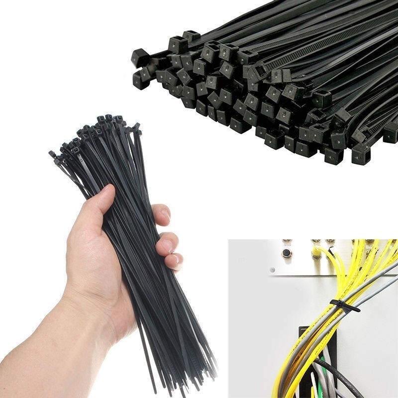 100pcs HSM cable ties black 250 x 4.8 mm cable tape cable straps cable rapp YL *