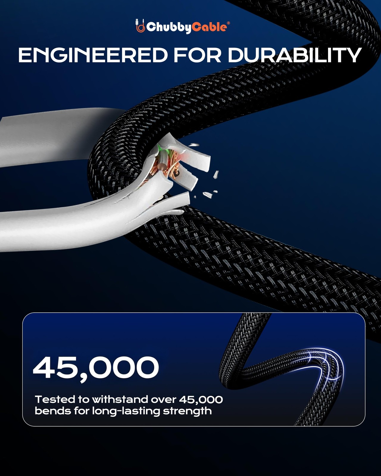 chubbycable Curly Chubby 120W Coiled USB C Fast Charging Cable Durable Braide...
