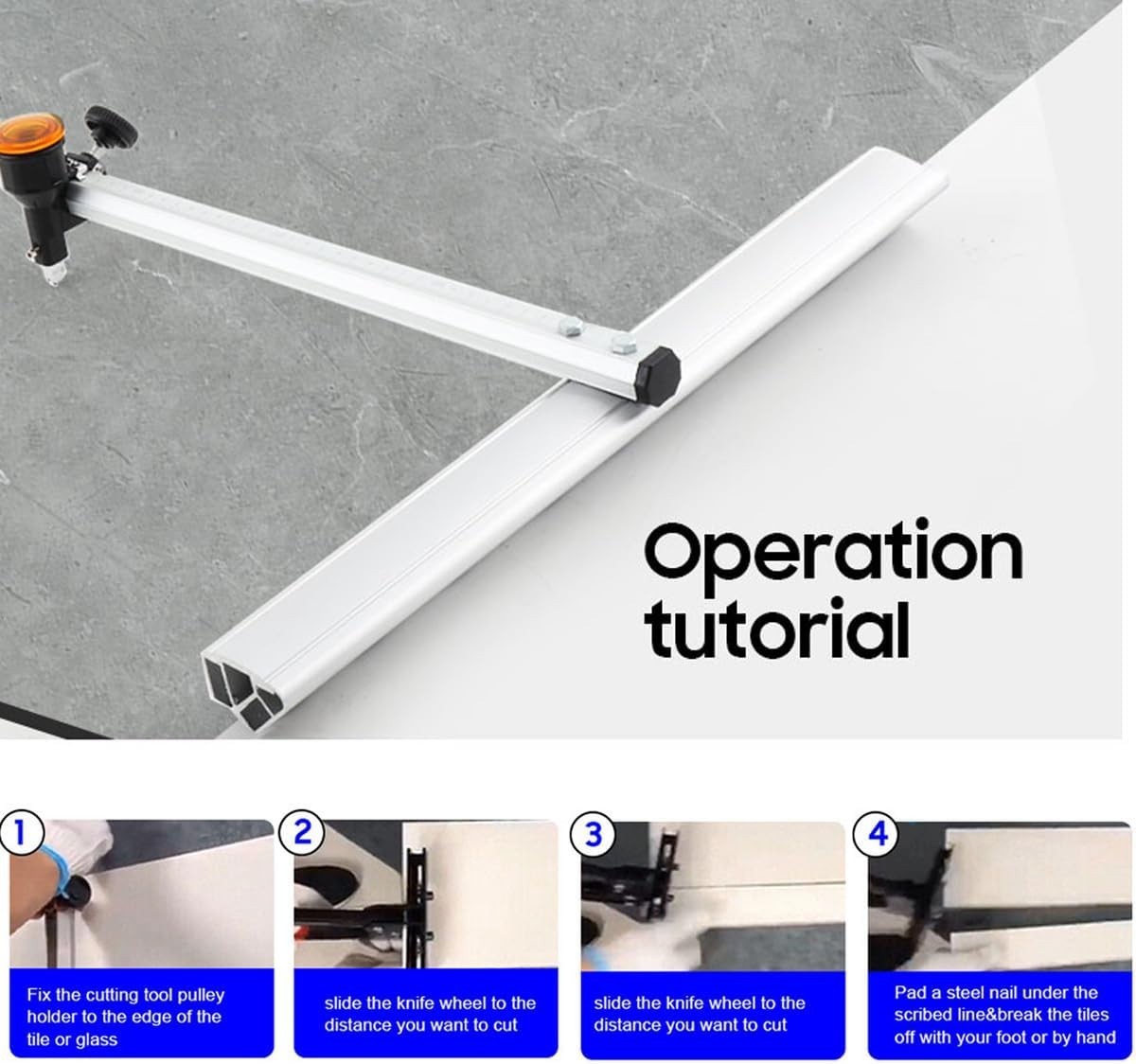 60cm T-Shaped Glass Cutting Tool,T Type Push Glass Cutter, Automatic Control ...