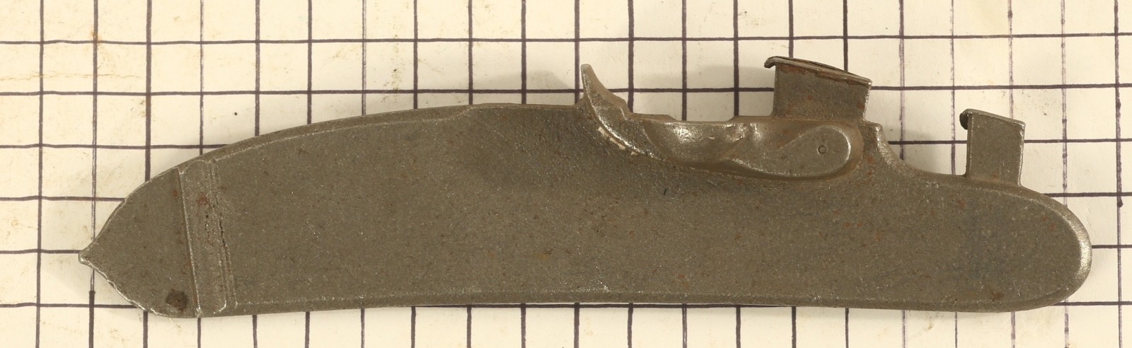rough cast lockplate for a European flintlock pistol or fowler 155