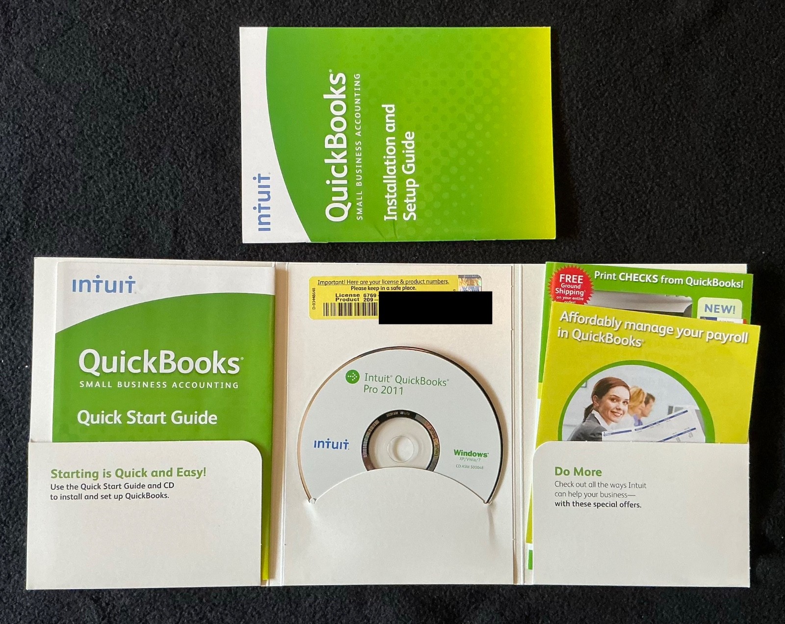 INTUIT QUICKBOOKS PRO 2011 FOR WINDOWS PC w/VALIDATION CODE + LIFETIME LICENSE!