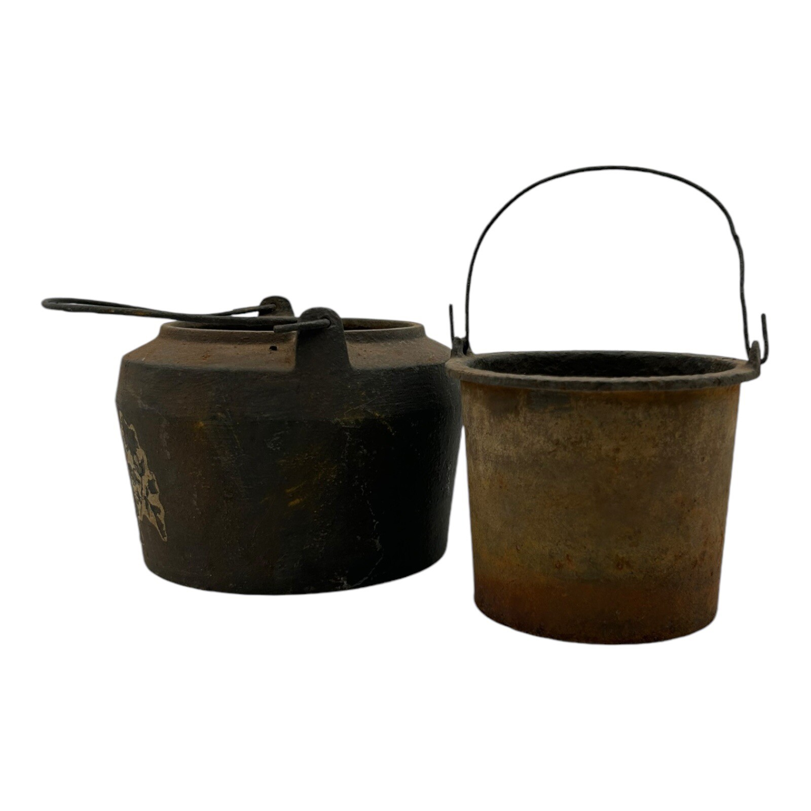 Antique vtg Cast Iron Glue Melting Double Smelting Pot- Bn2