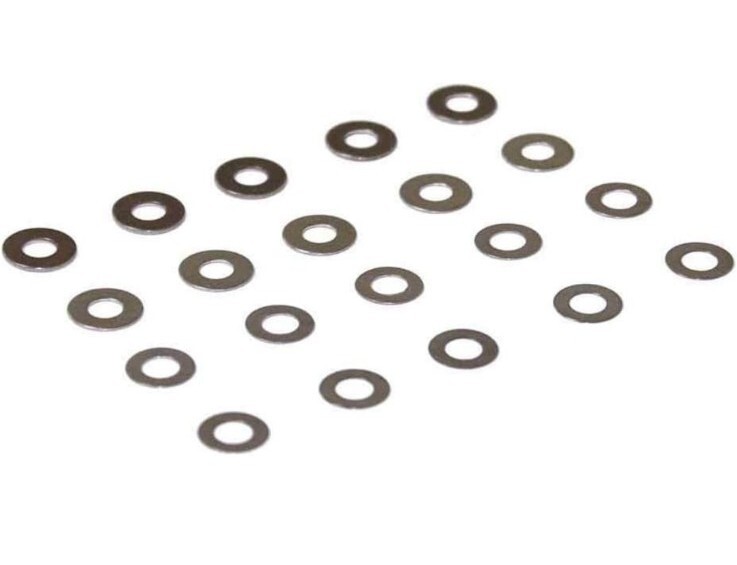 AOLS Shim Kit 20 Pieces Stainless Steel For Gearbox 0.5mm, 0.3mm, 0.2mm & 0.1mm