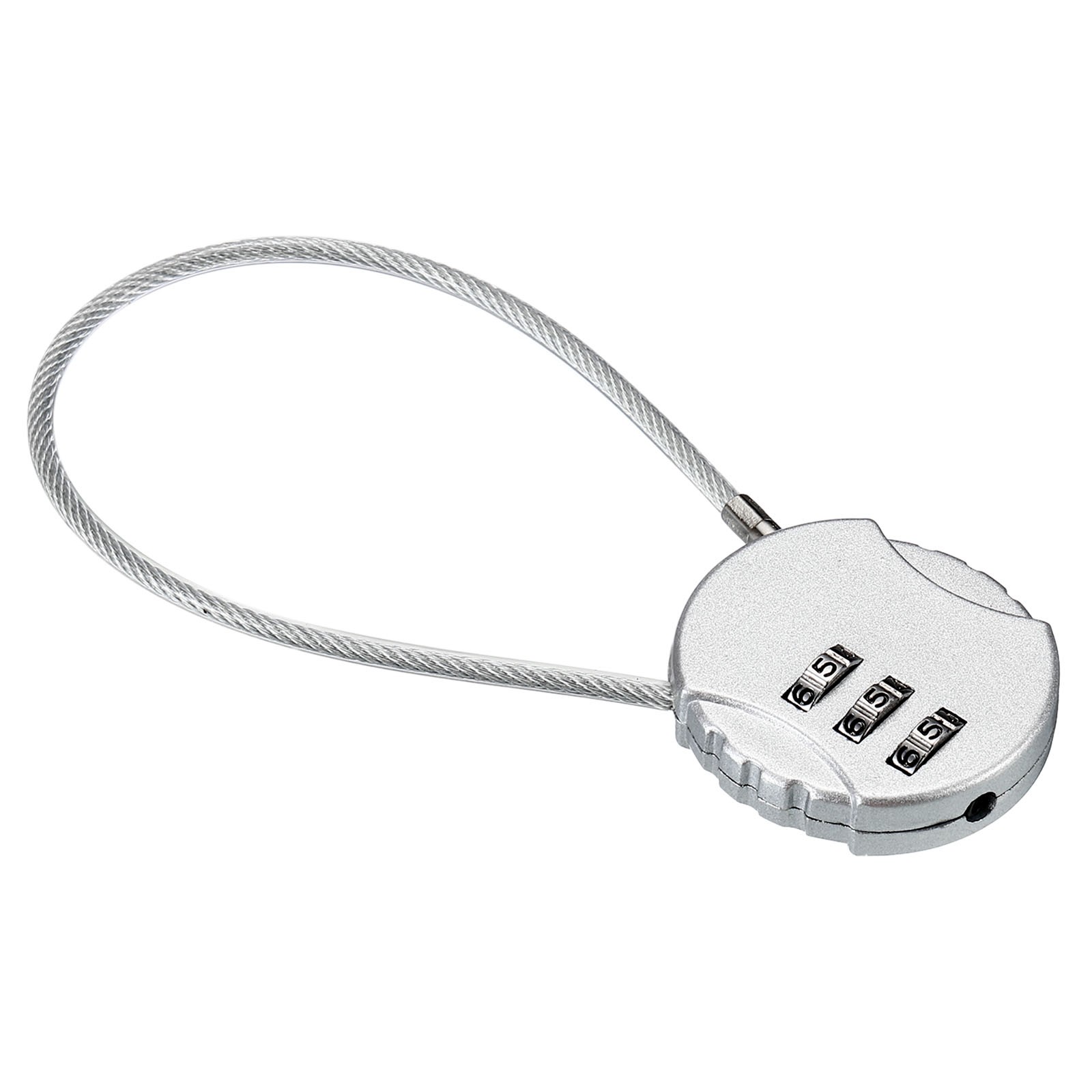 Small Combination Lock 7.8 Inch, 1 Pack 3 Digit Padlock for Locker, Silver Tone