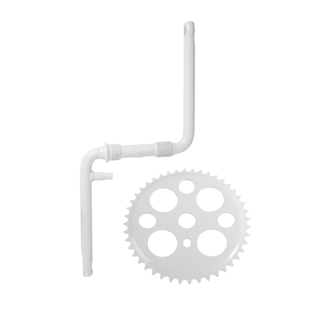 OG LOWRIDER 6 1/2" 1 PIECE HEAVY-DUTY STEEL CRANK W/ 44T CHAINRING WHITE