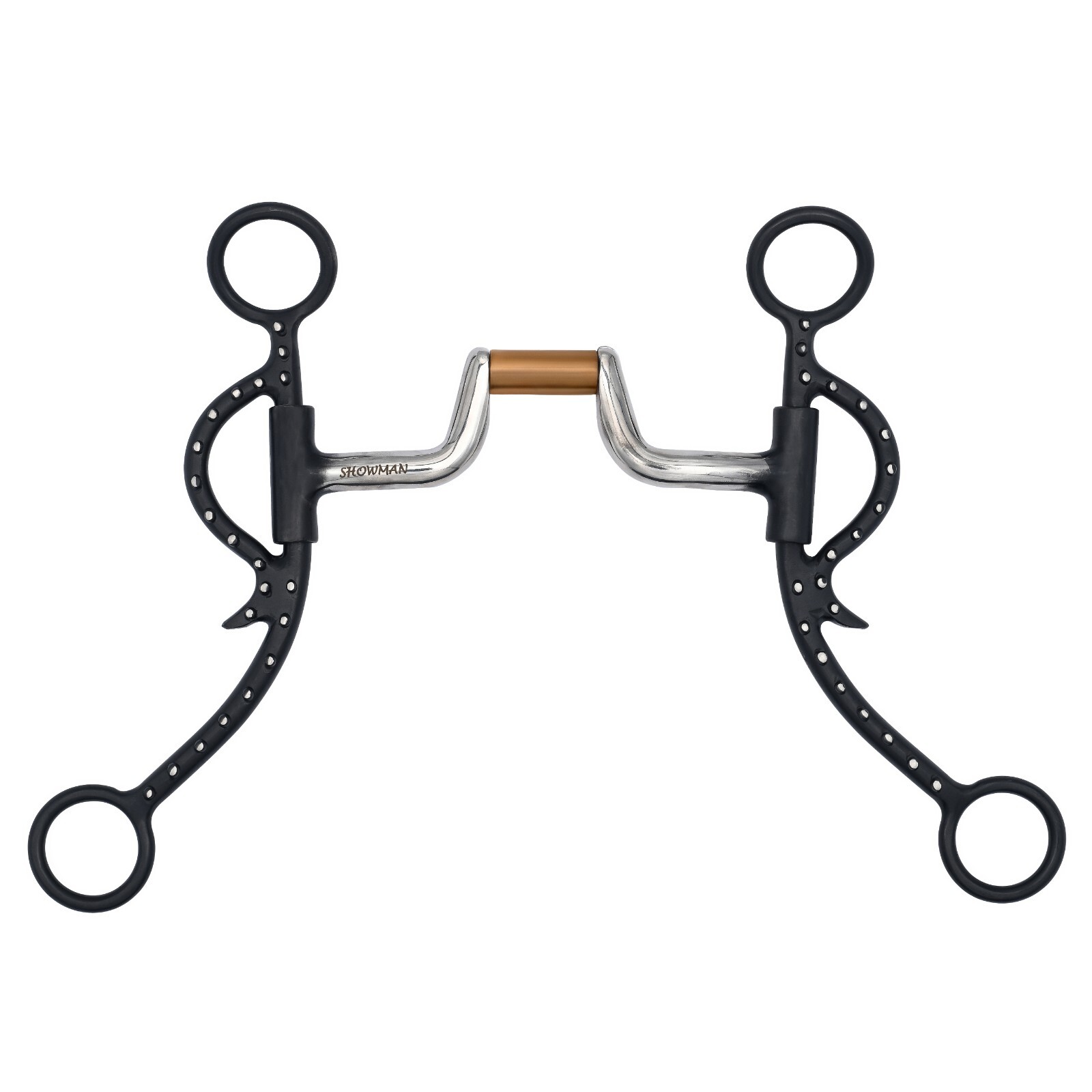 PORTED BIT Medium Shank Copper Hinge Ported Horse Bit Stainless Steel