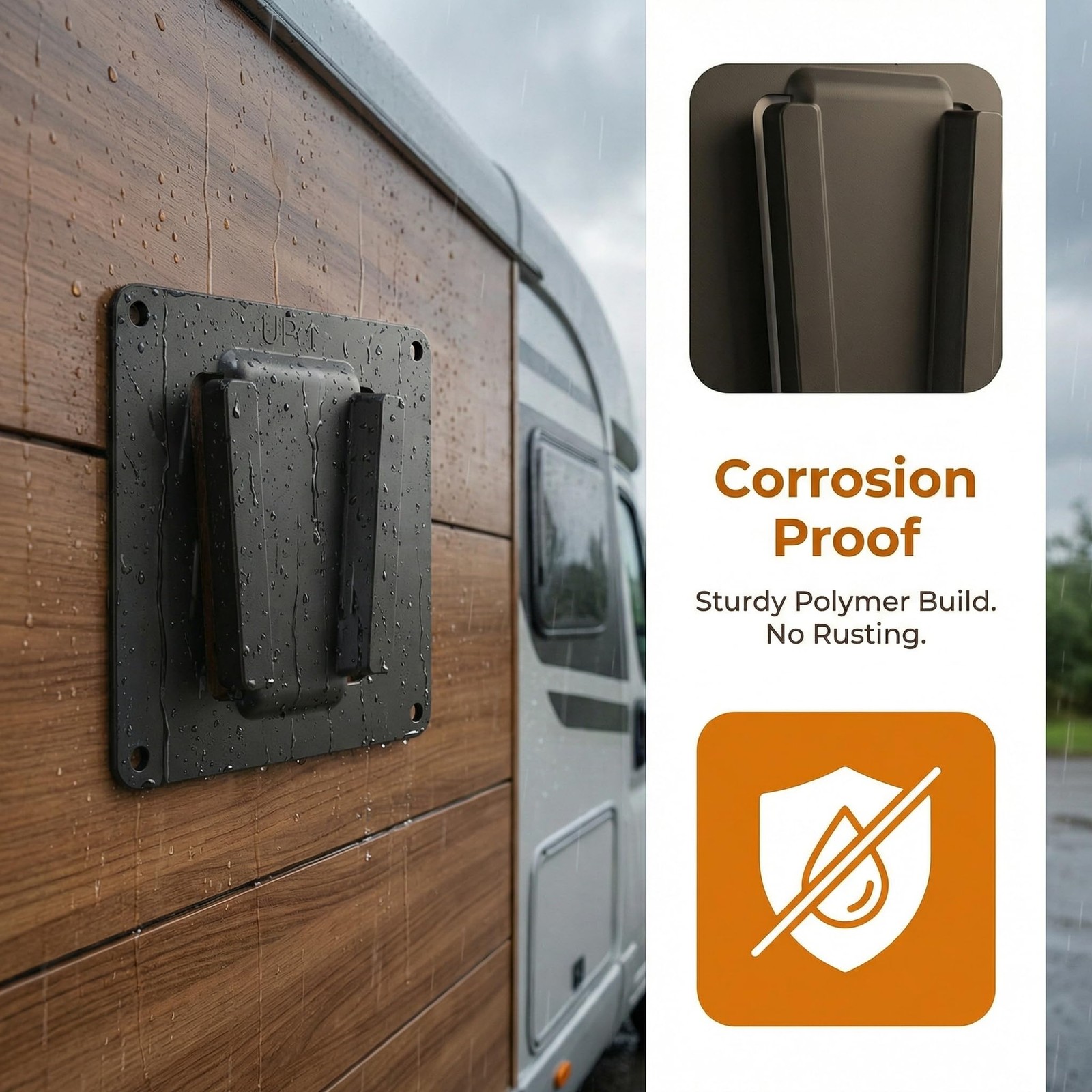 RV TV Mount for Camper, Anti-Rust Quick Release Wall Mount TV Bracket-Plastic...