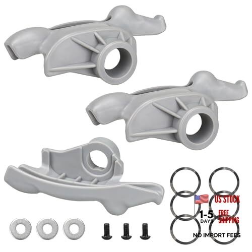 3 Pack Grey Low Profile Nylon Mount/Demount Head Kit Replacement for Coats