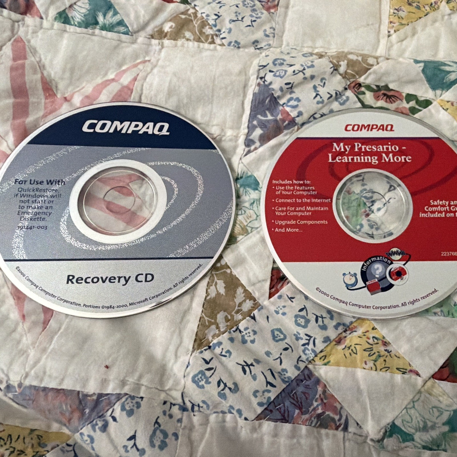 Compaq My Presario Recovery CD & Restore Plus! My Presario Learning More Discs