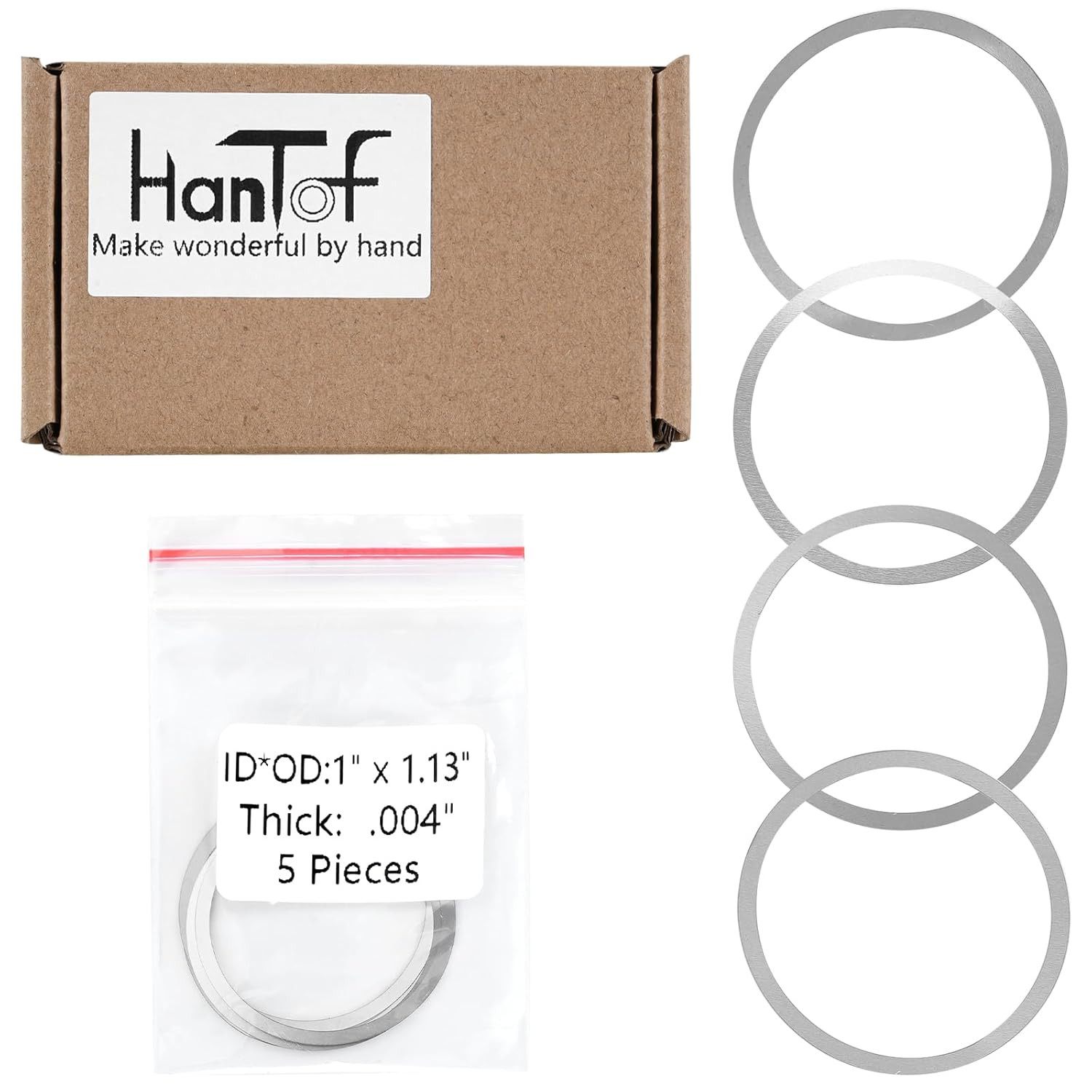 Barrel Nut Shim Kit, Barrel Shim Nuts Free Float Spacers Adjustment .001” .00...