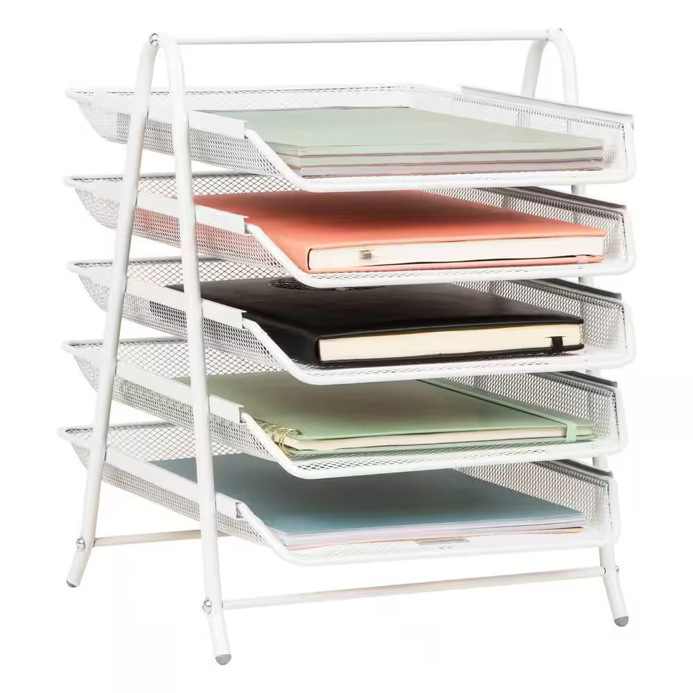 11.75 In. L X 14 In. W X 14.5 In. H 5-Tier Paper Tray, Desktop Organizer, File S