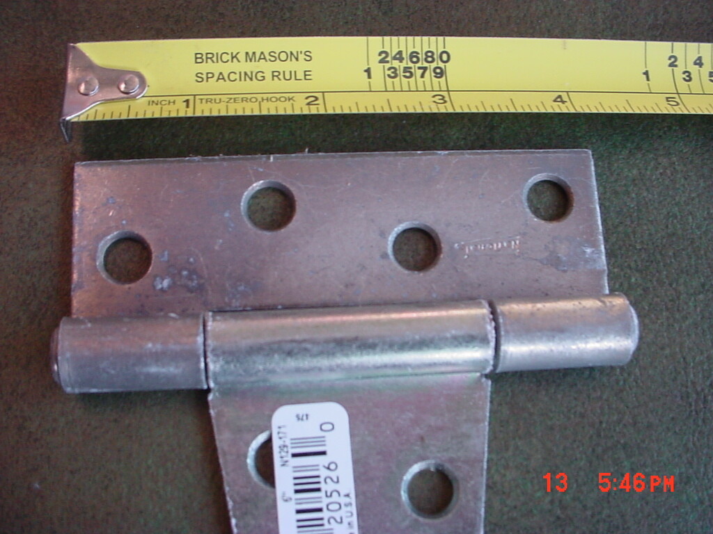 Lot of 6  Full Inset Strap Square Corner Hinge 5 1/2 Inch