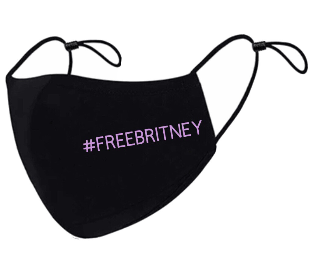 Free Britney Face Mask #FREEBRITNEY Masks Black Pink Adjustable Cotton Washable