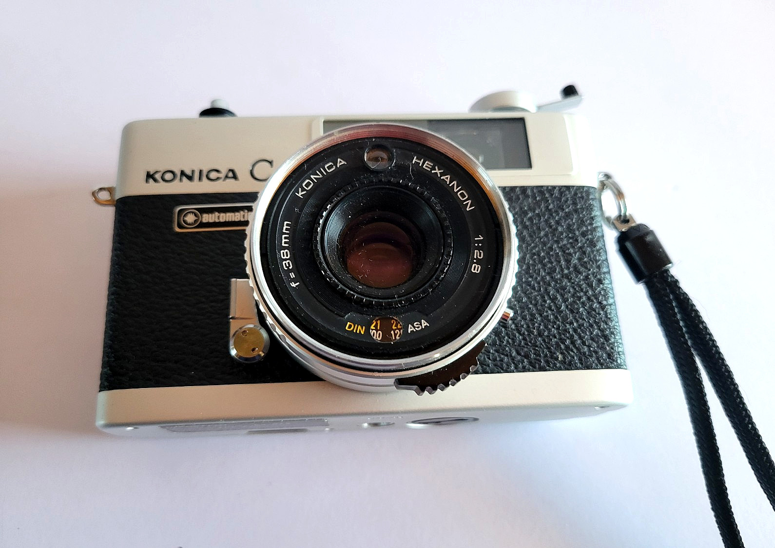 Camera: Konica C35 Automatic, Vintage, Case, Flash & Case, Manual