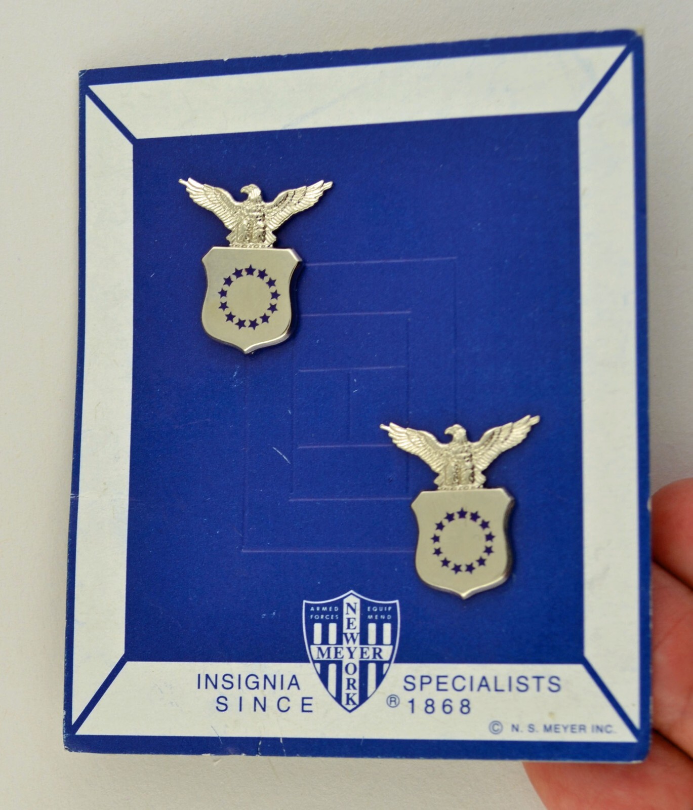 AIR FORCE AIDE TO VICE PRESIDENT - N. S. MEYER HALLMARKED COLLAR INSIGNIA