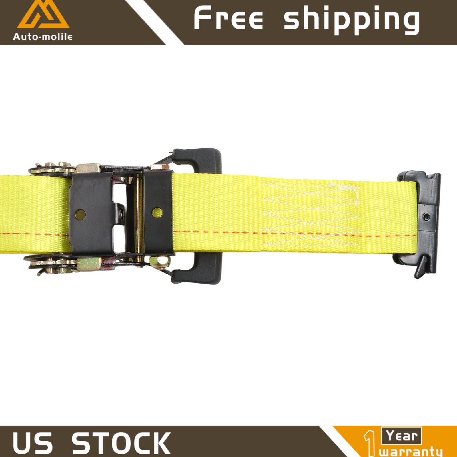 Heavy Loads E Track System With Wheel Chock 8' Yellow Ratchet Tie Down Straps