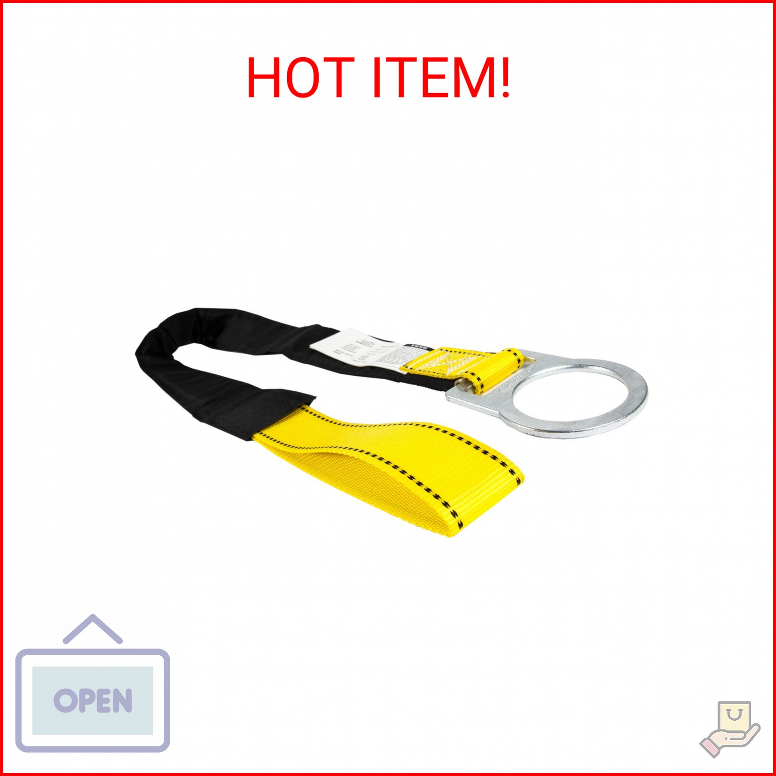 Guardian Fall Protection 10715 4-Foot Loop and D-Ring End Concrete Anchor Strap