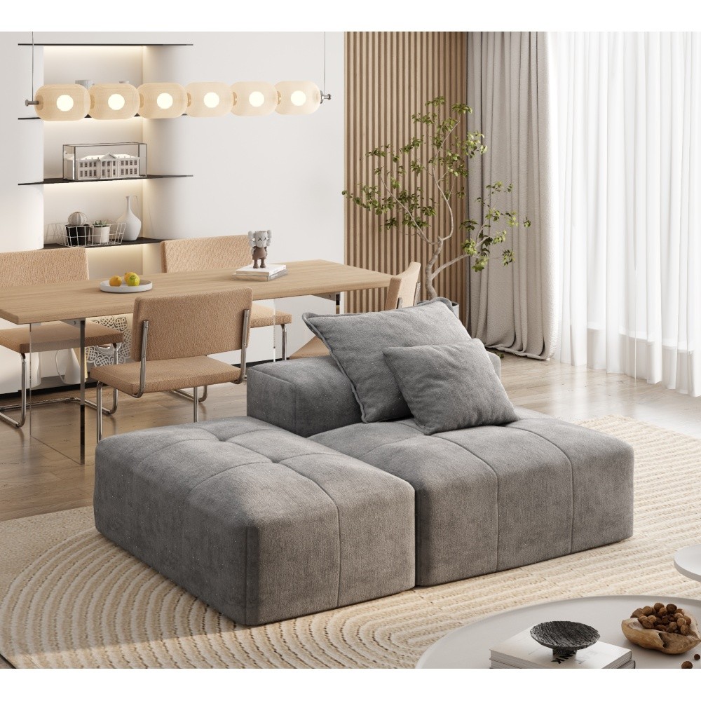 Large Blue Chenille Modular Sectional Sofa, 30+ Configurations, Free Ship