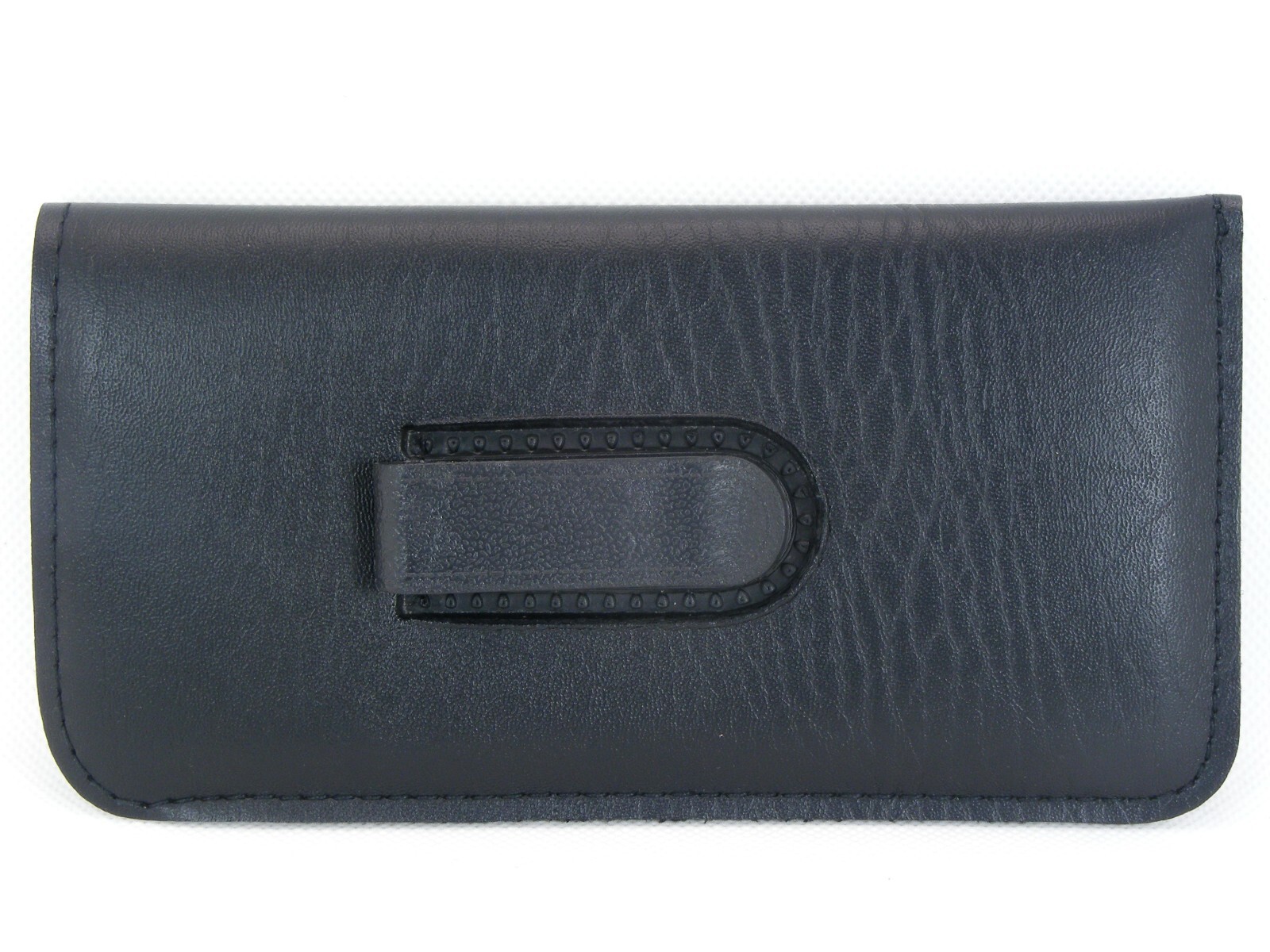 NEW Soft Eyeglasses Glasses Black Case Pouch With Clip Cleaning Cloth 168x86mm