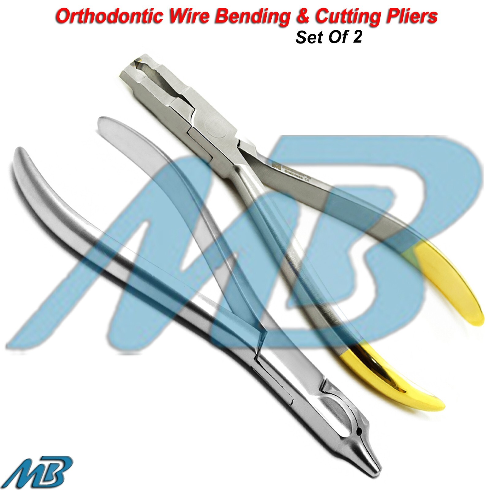 Orthodontic TC Bracket Remover Pliers Universal Braces Wire Bending Lab Set Of 2