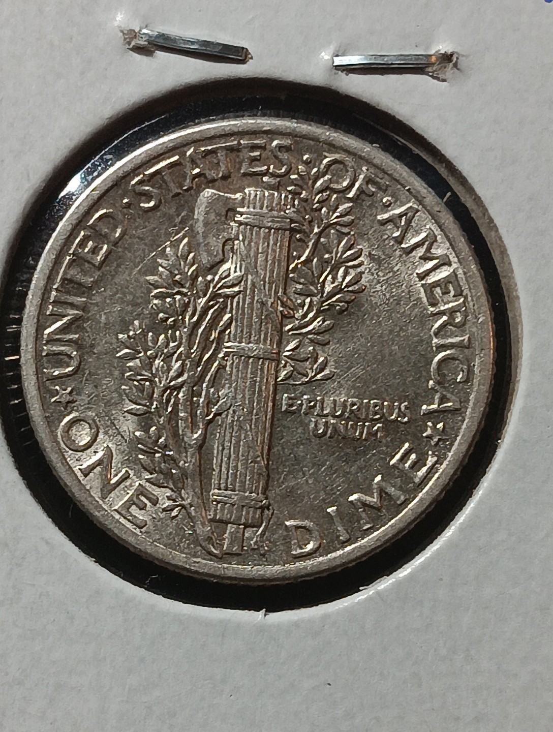 👉1936 Mercury Dime Full Split Band Bu Choice #107