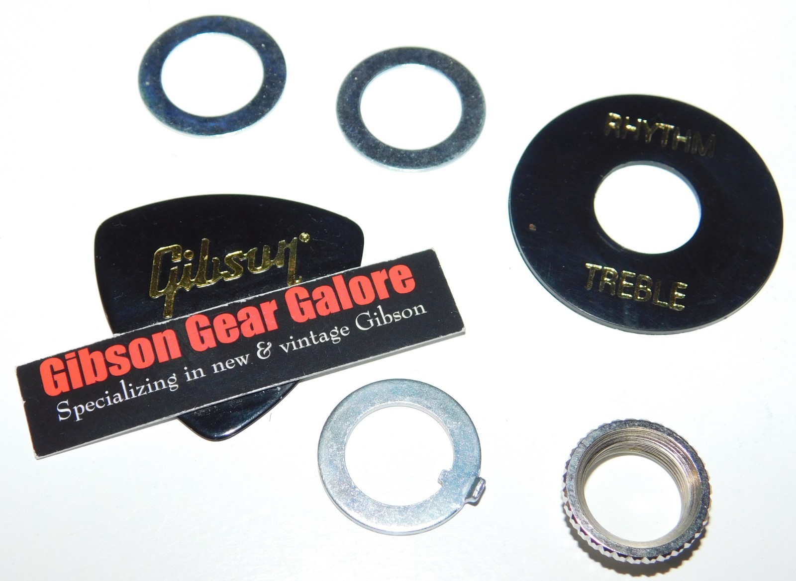 Gibson Les Paul Switch Washer Black Gold Mounting Nut Nickel Guitar Parts Custom
