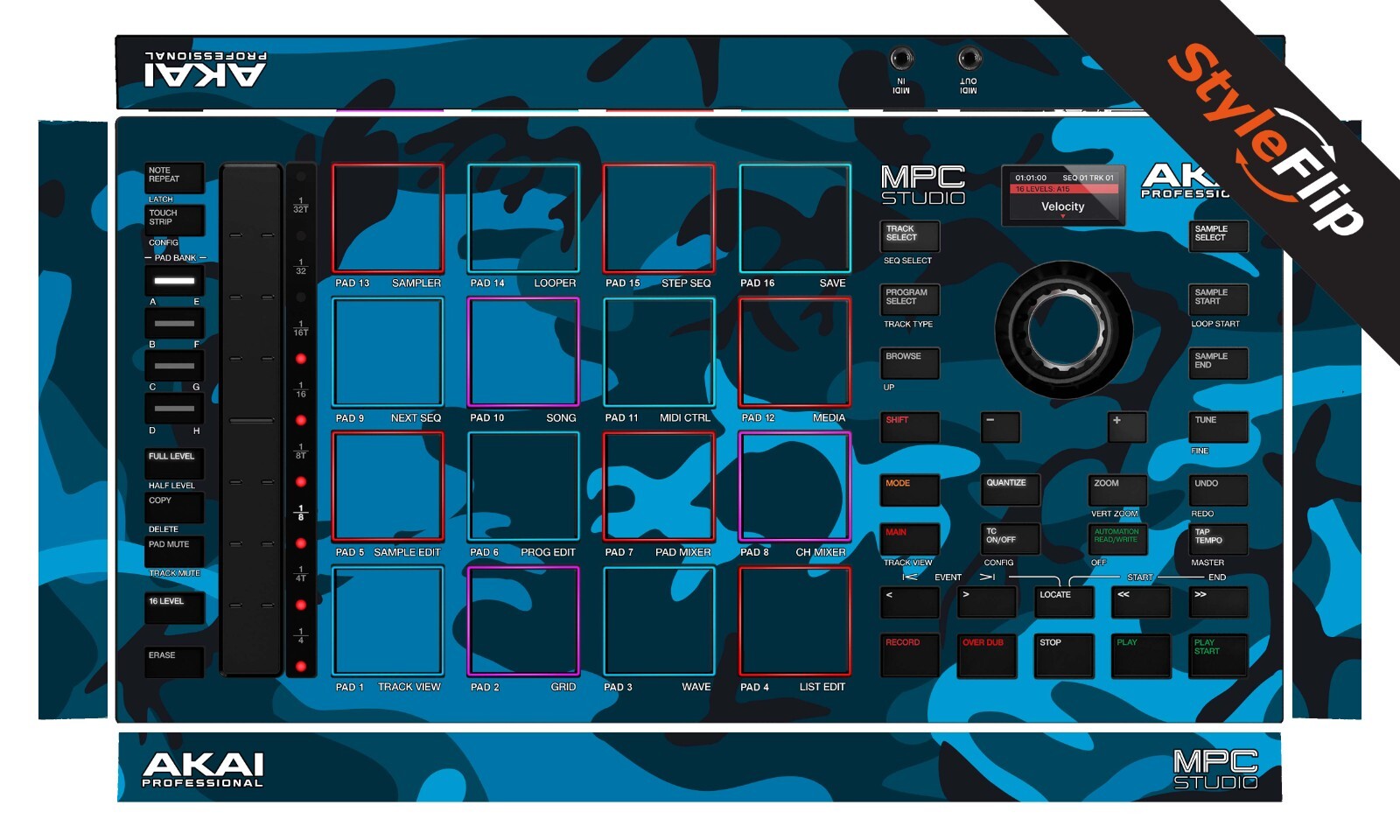 Akai MPC Studio 2 | Blue Camo | Protective Decal | StyleFlip Skins