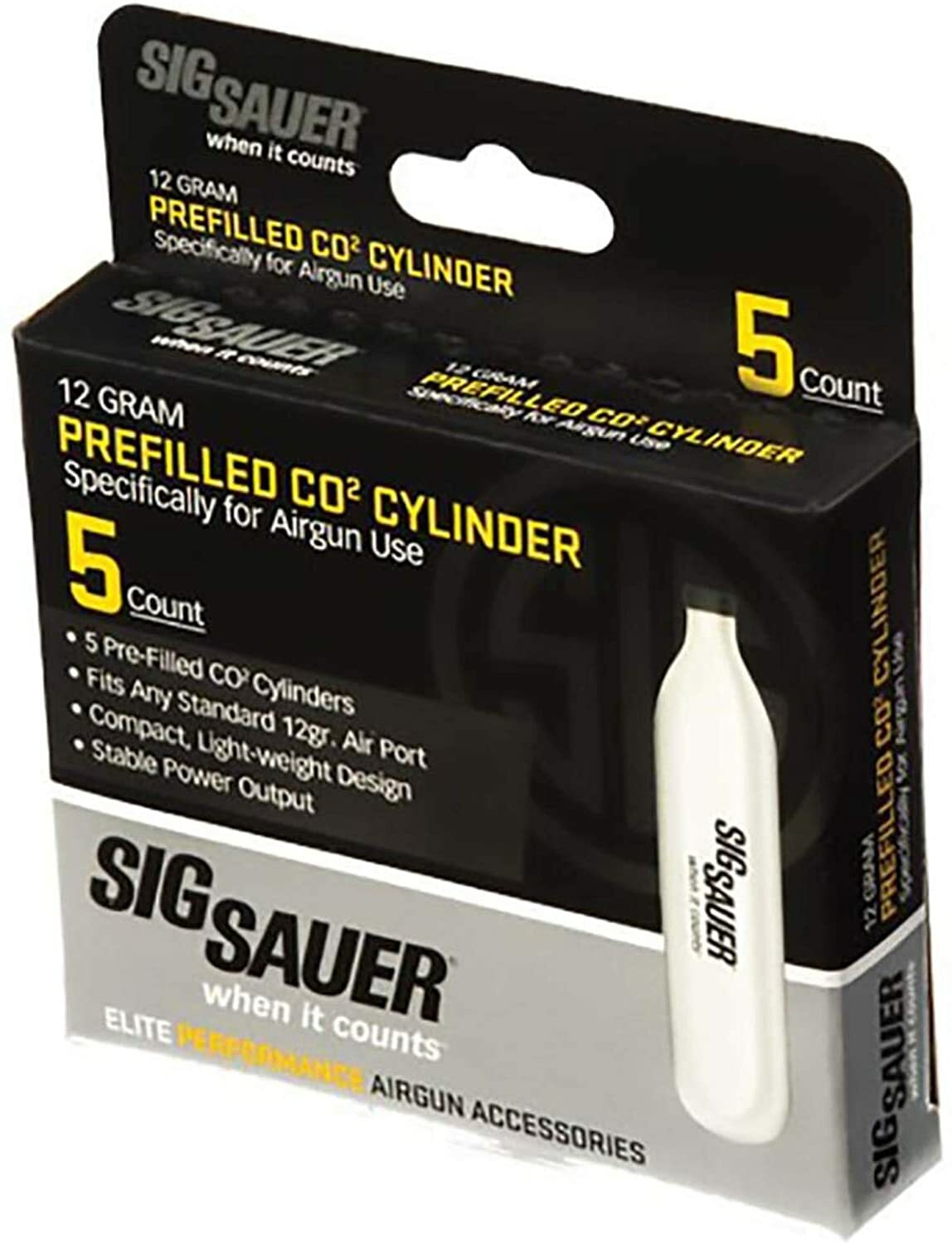 Sig Sauer AC-12-5 12 Gram CO2 Cylinder Cartridges (5 Pack)