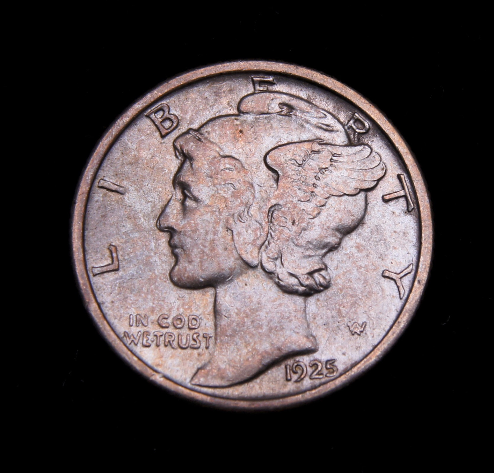1925 Mercury Dime AU