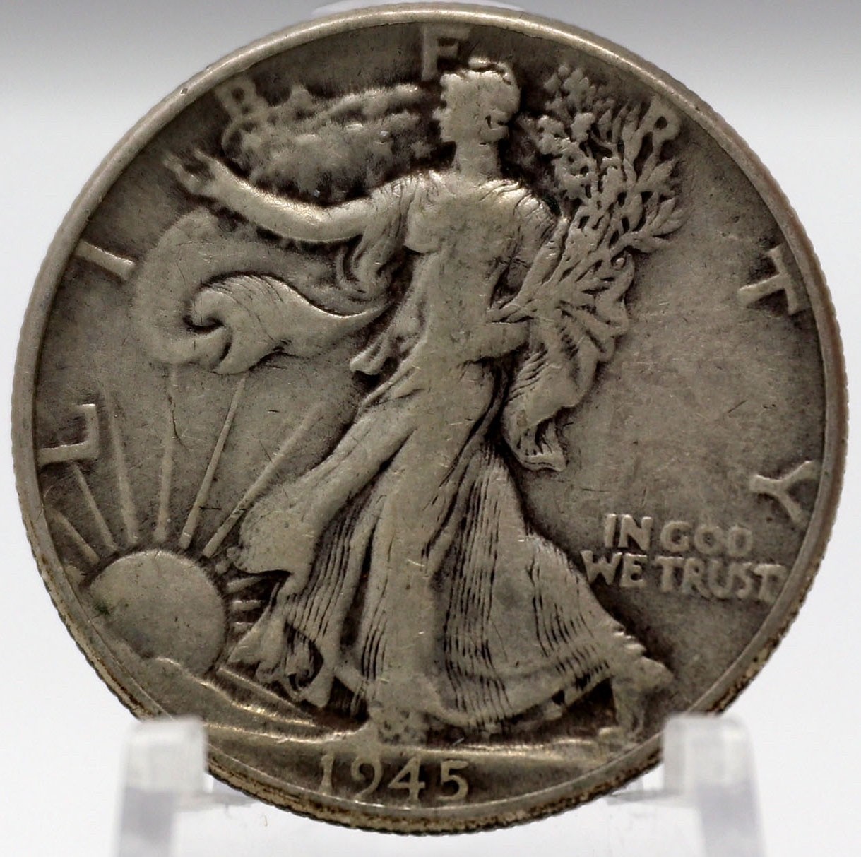 1945 No Mint Mark Silver Walking Liberty Half