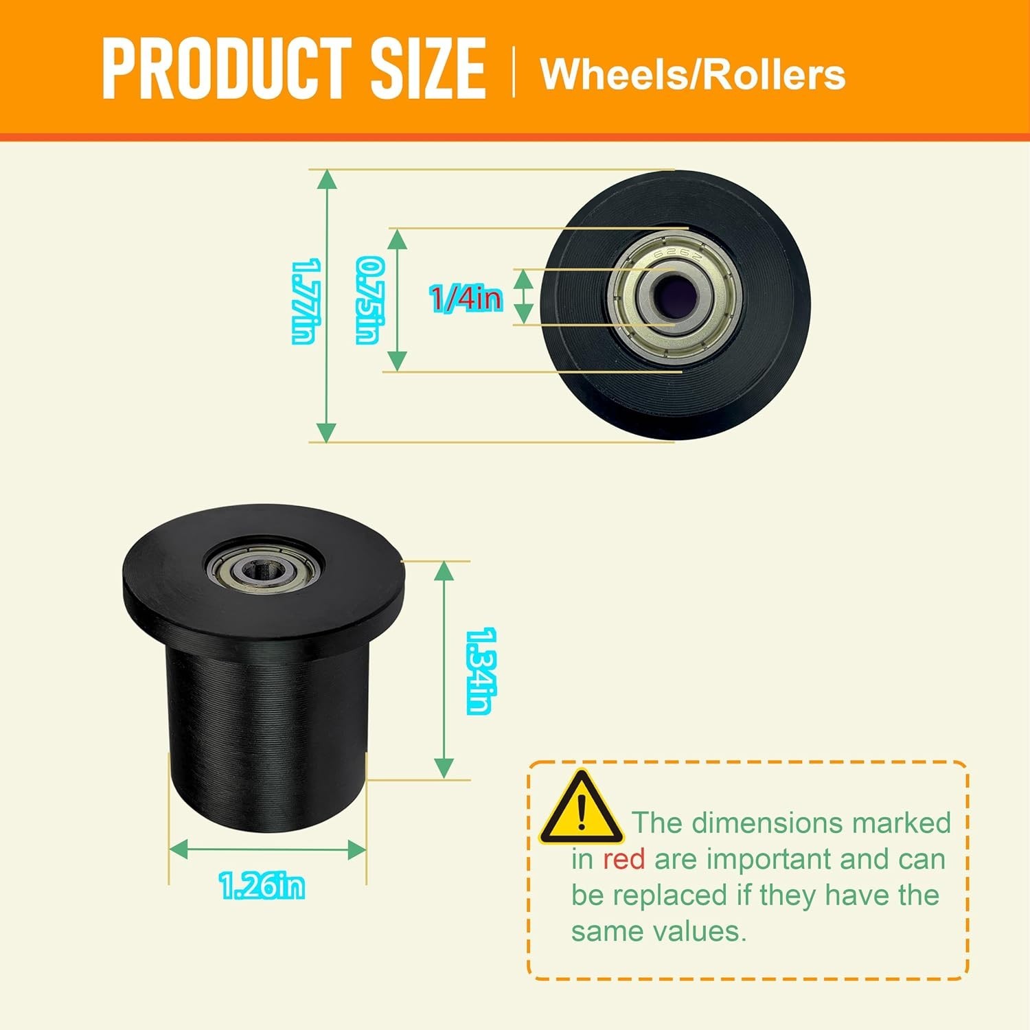 Upgraded Machined Wheels/Rollers Compatible with Total Gym GR8FLEX,Replacement P
