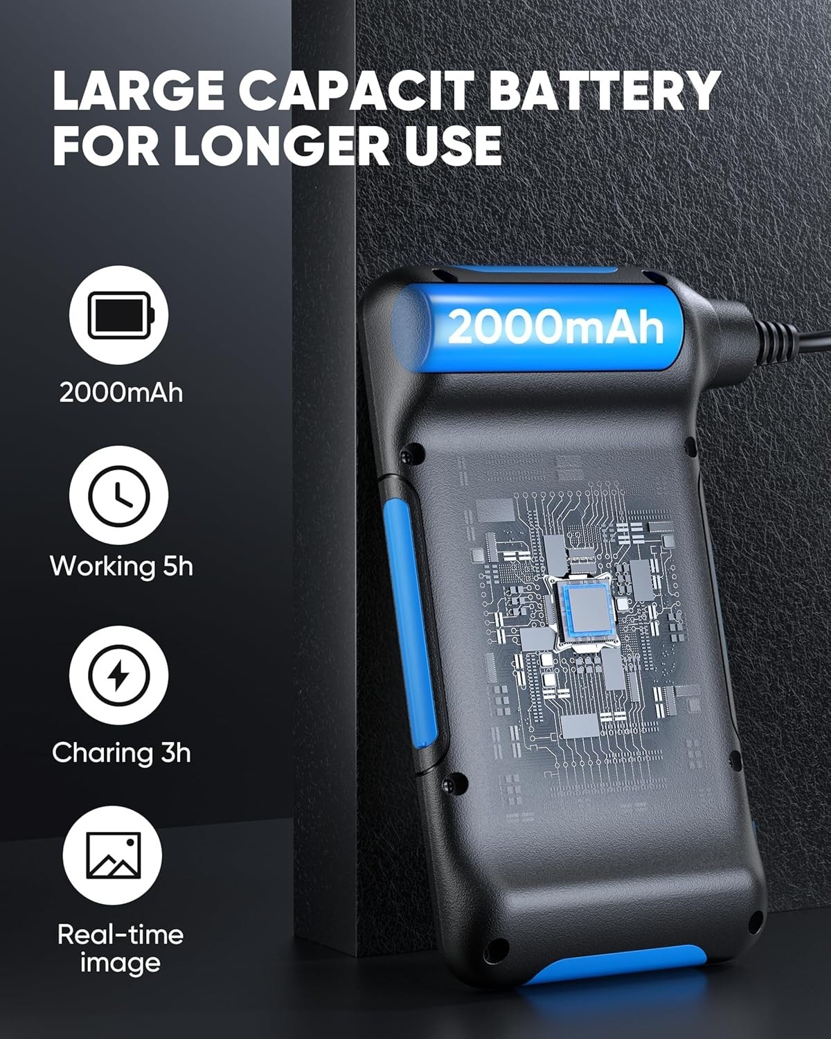 4.3 Inch Endoscope Inspection Camera with Dual Lenses and USB Type C Interface