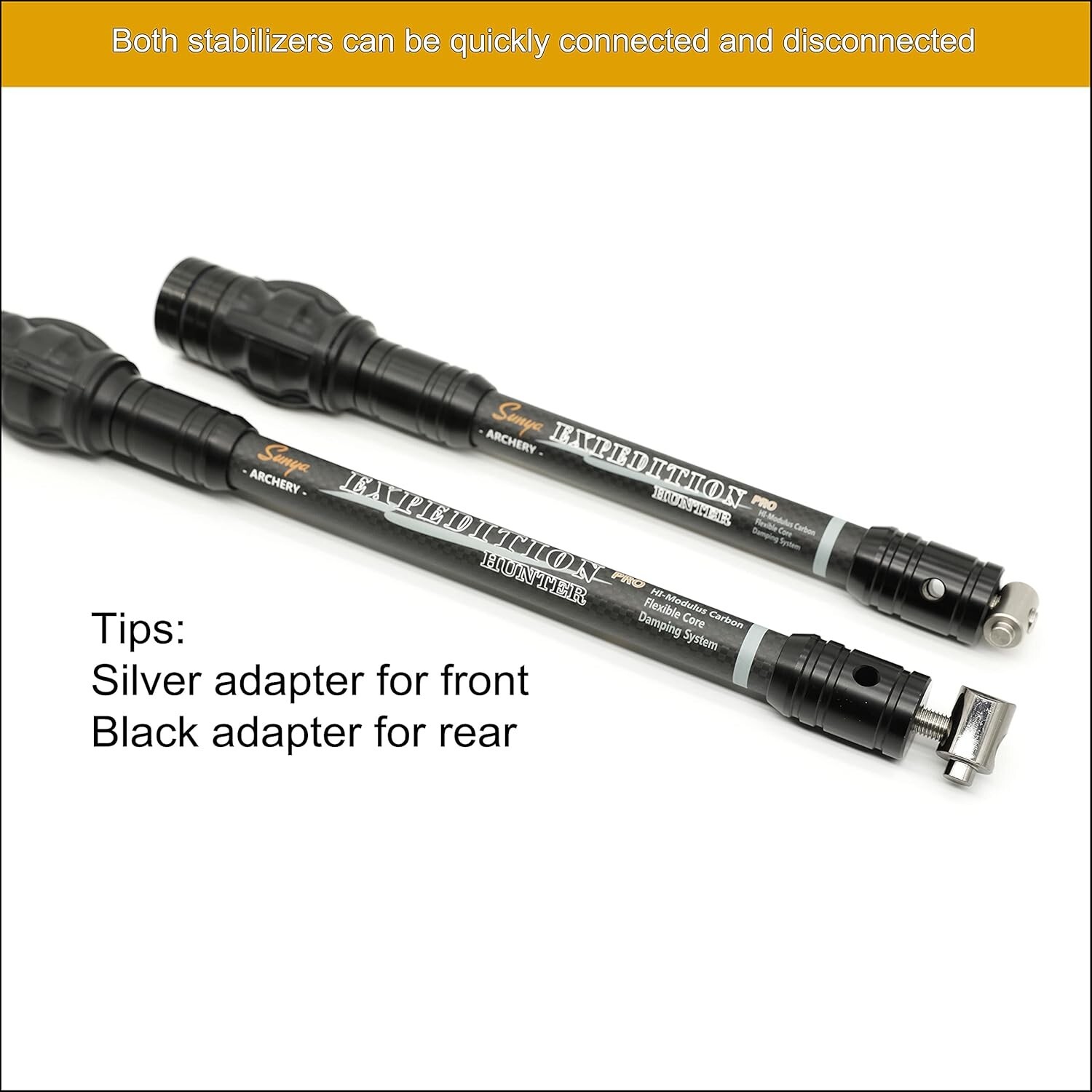 Professional Archery Stabilizer Kit - Lightweight Carbon Body & Weights Included
