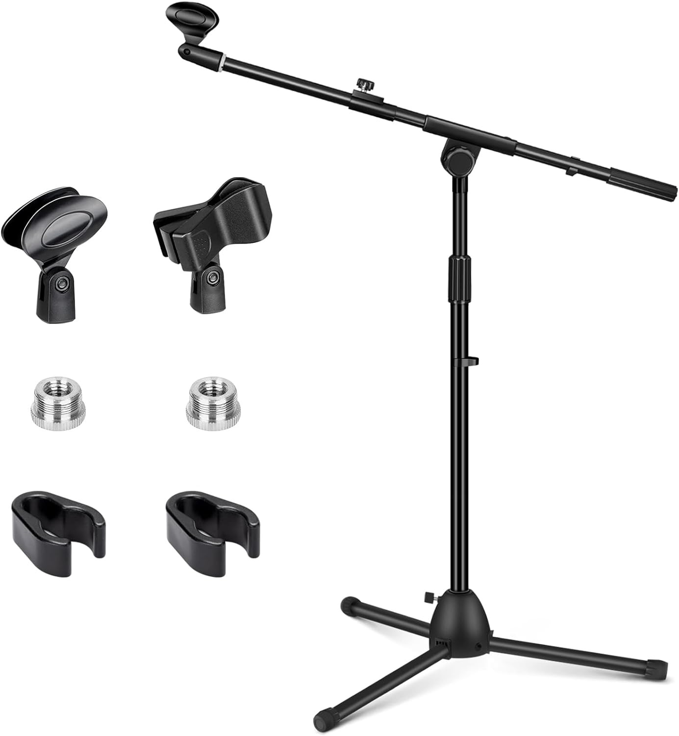 CAHAYA Microphone Stand Heavy-Duty Super Resistent Tripod Boom Universal Mic Sta