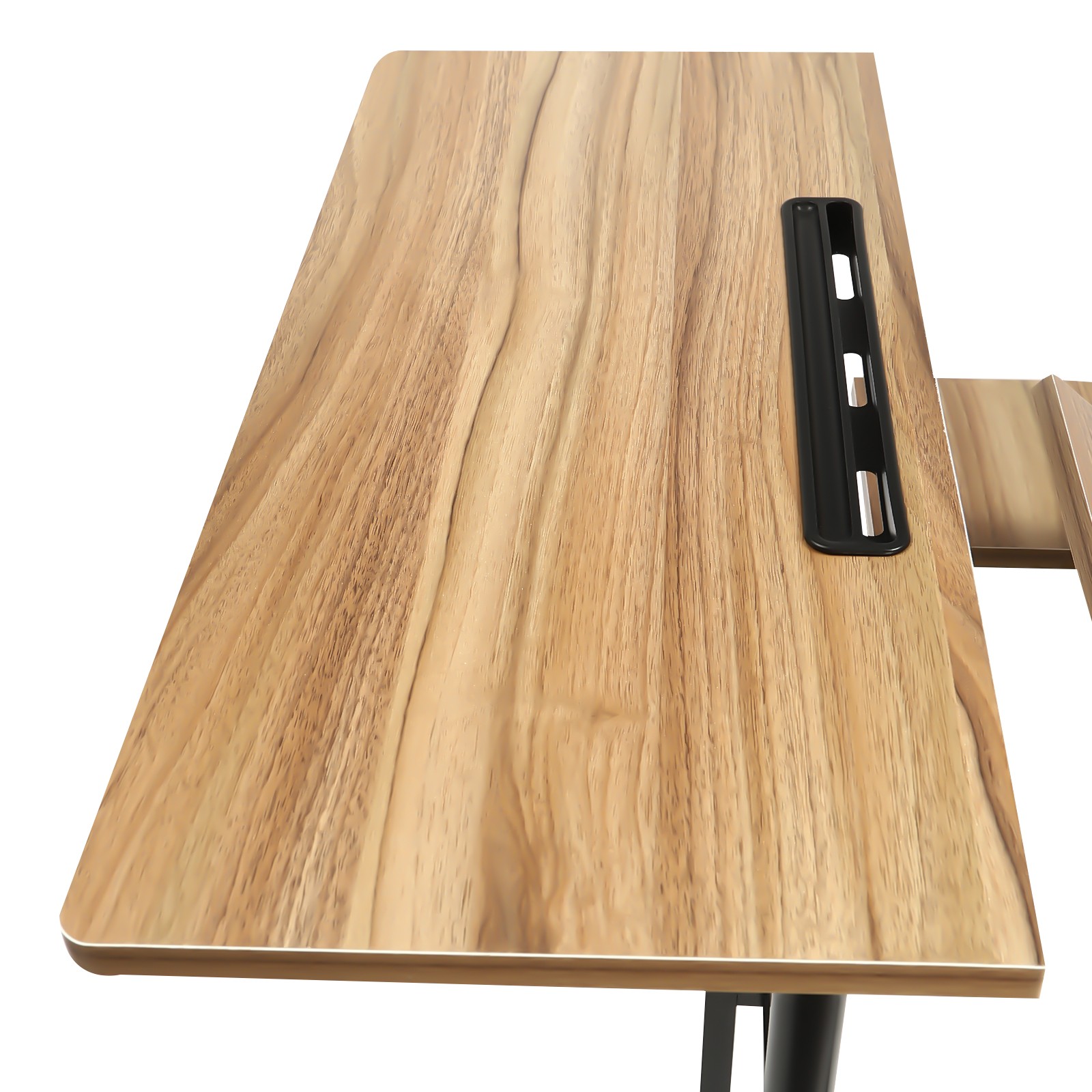 Rolling Laptop Desk Adjustable Height Computer Table Stand up Office Workstation