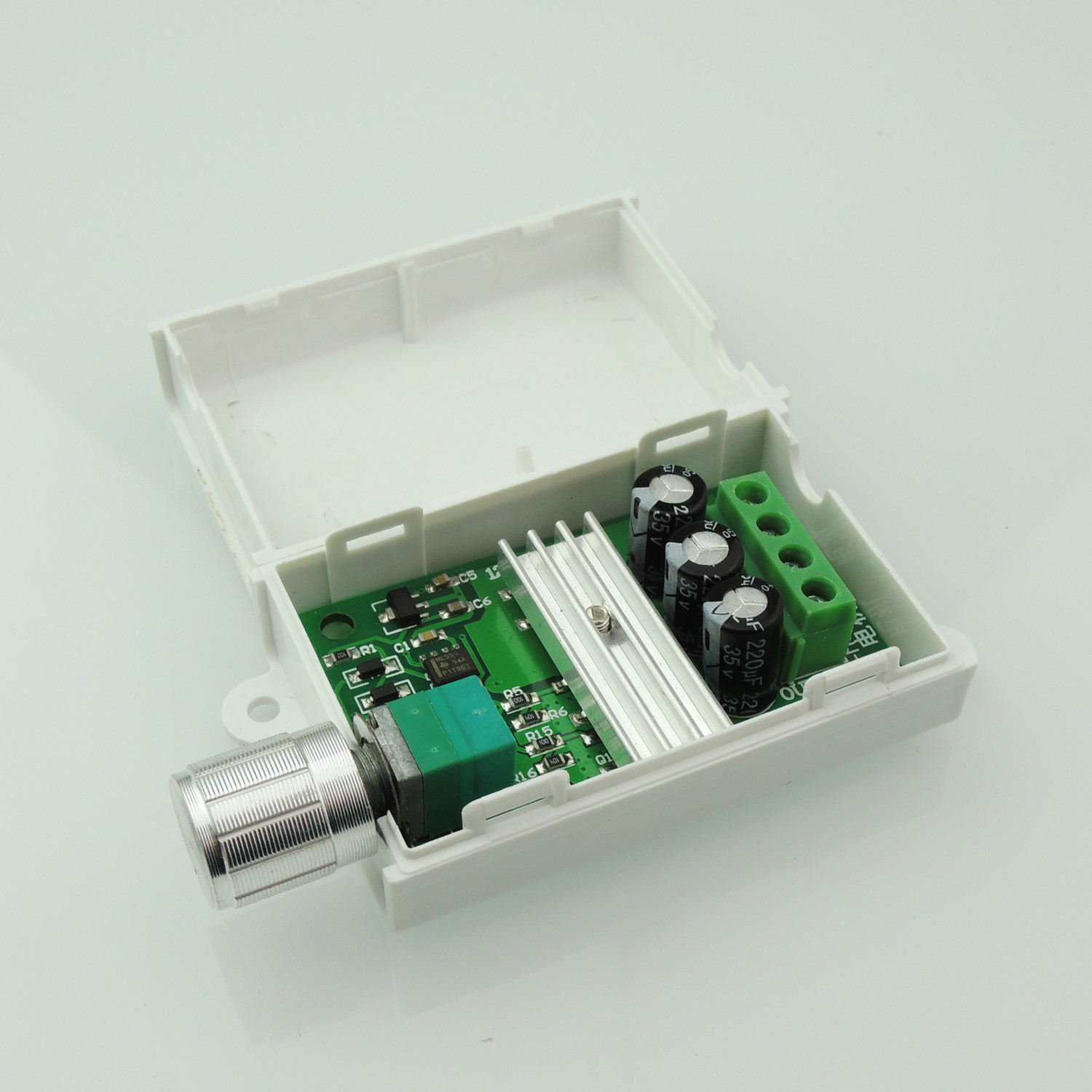 6V-28V 3A Max PWM DC Motor Speed Controller Switch Function with White Shell UG
