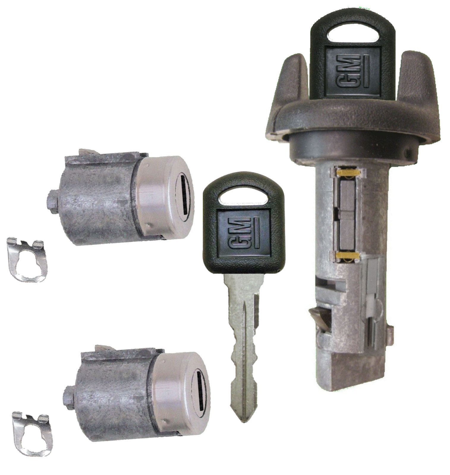 OEM Passlock Ignition Switch Lock Cylinder & Door Tumbler Set 2 GM Key 702673