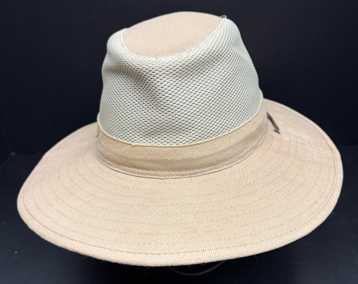 RED HEAD Brand Wide Brim Boonie Fishing/Safari Hat Medium Khaki Color Adj. Cinch