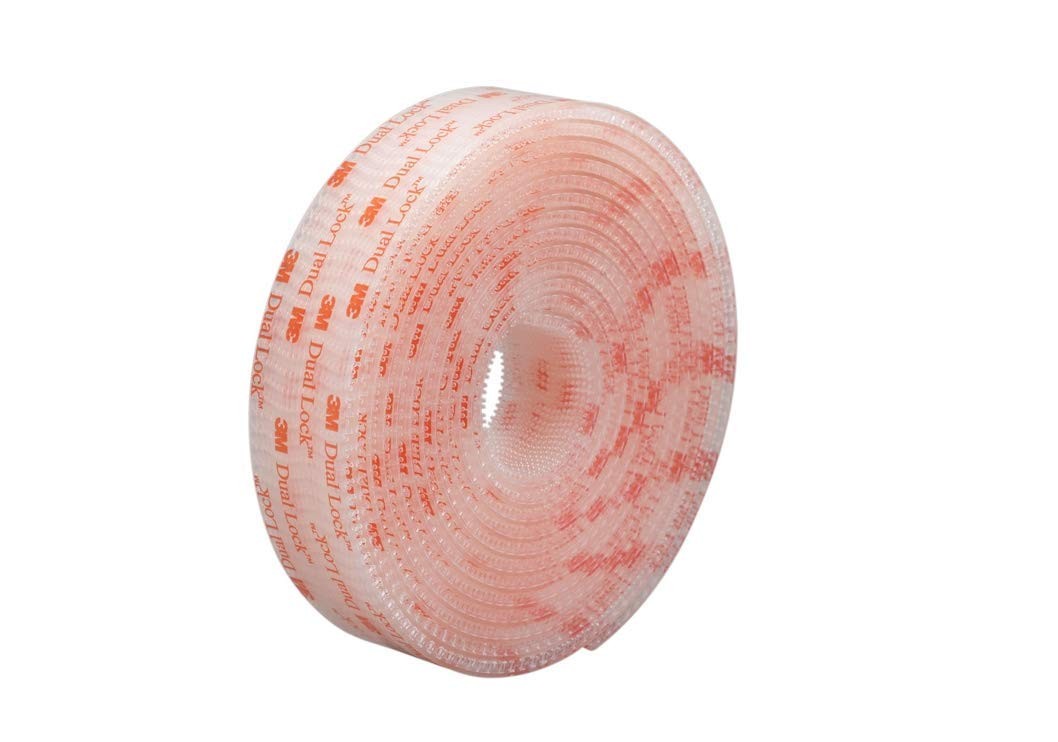 1in x 20ft Clear Dual Lock Reclosable Reusable Heavy Duty Fastener Tape