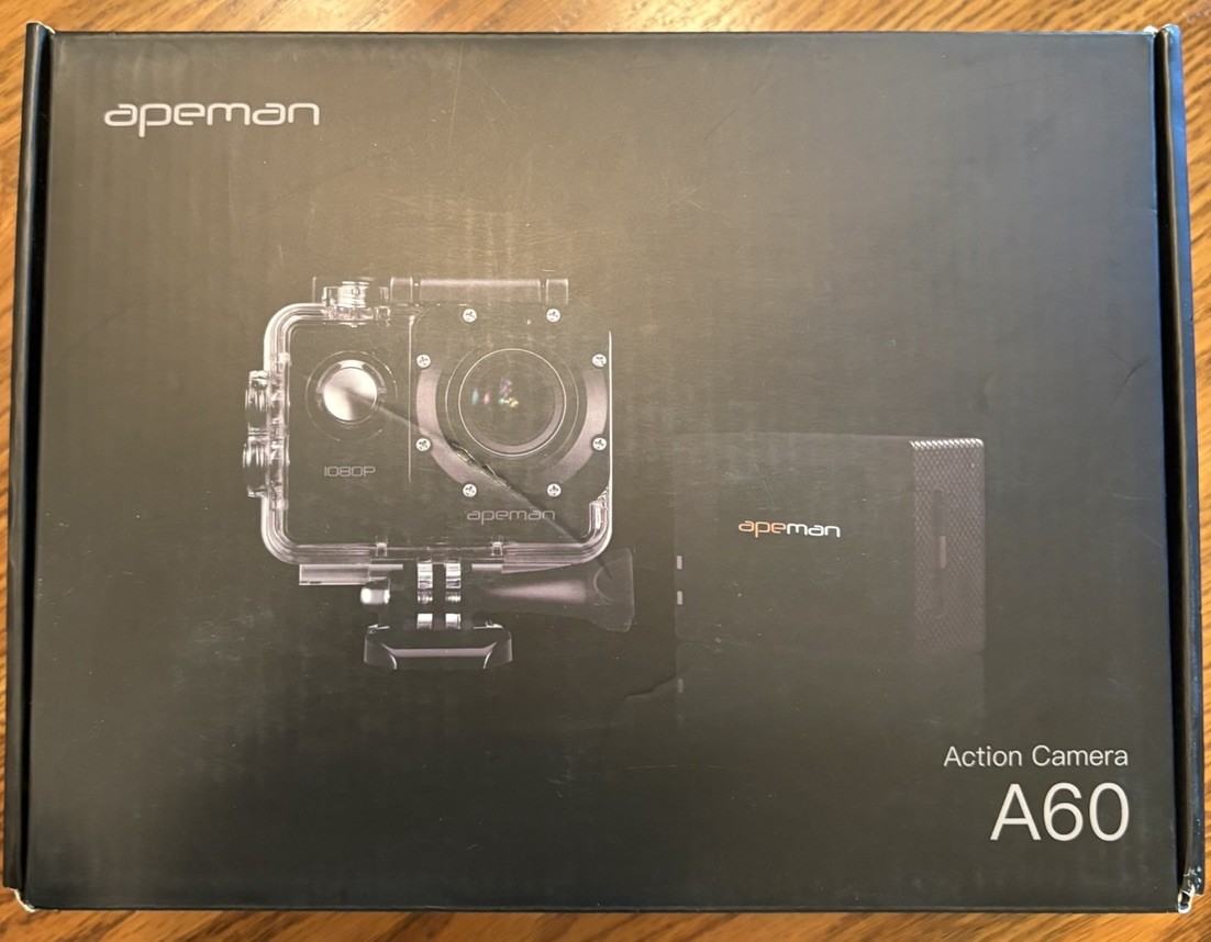 Apeman Action Camera Model A60 1080P Full HD Black & Underwater Accessories BRD
