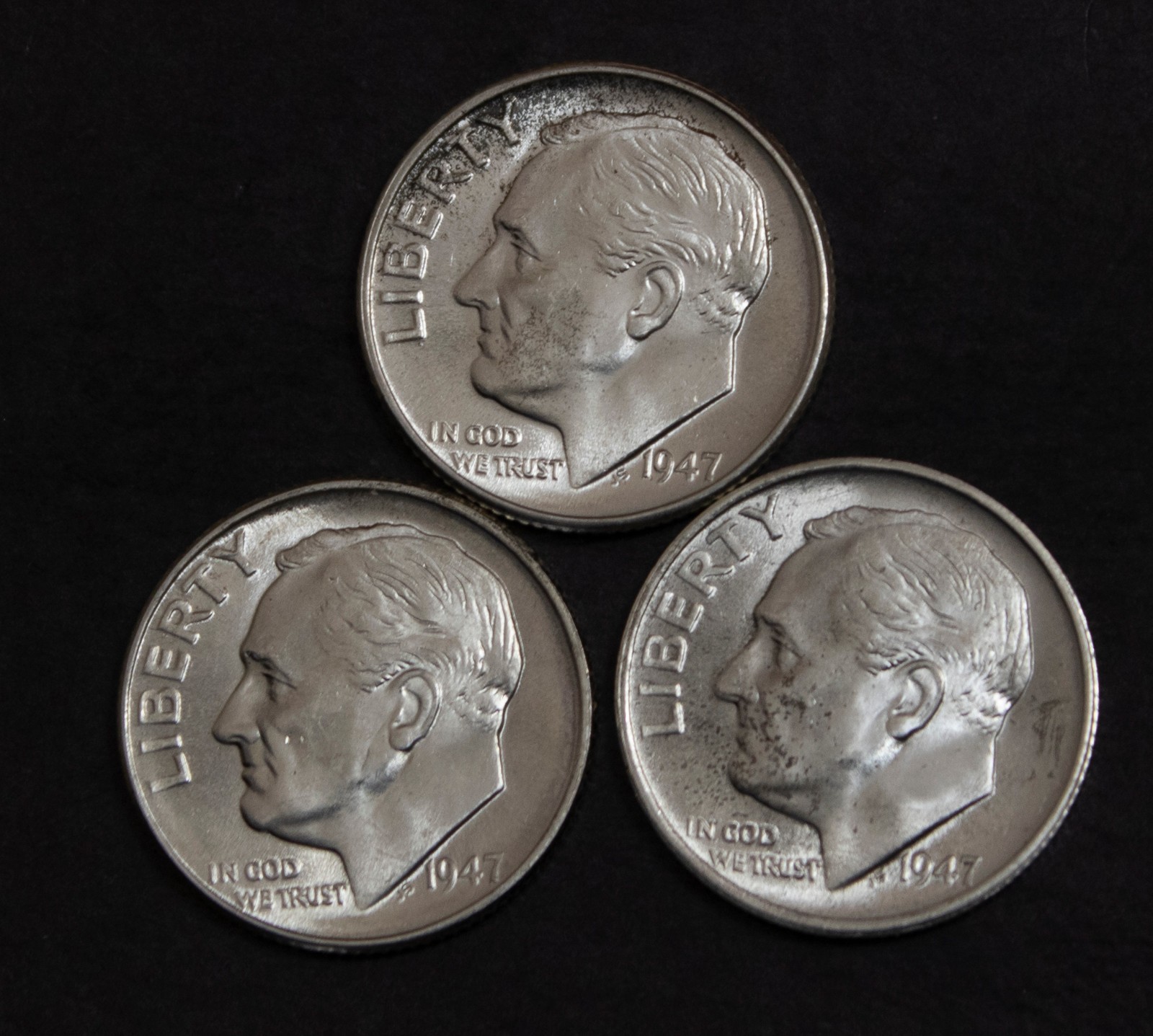 1947 PDS Roosevelt Dimes Choice BU  Lot 5475