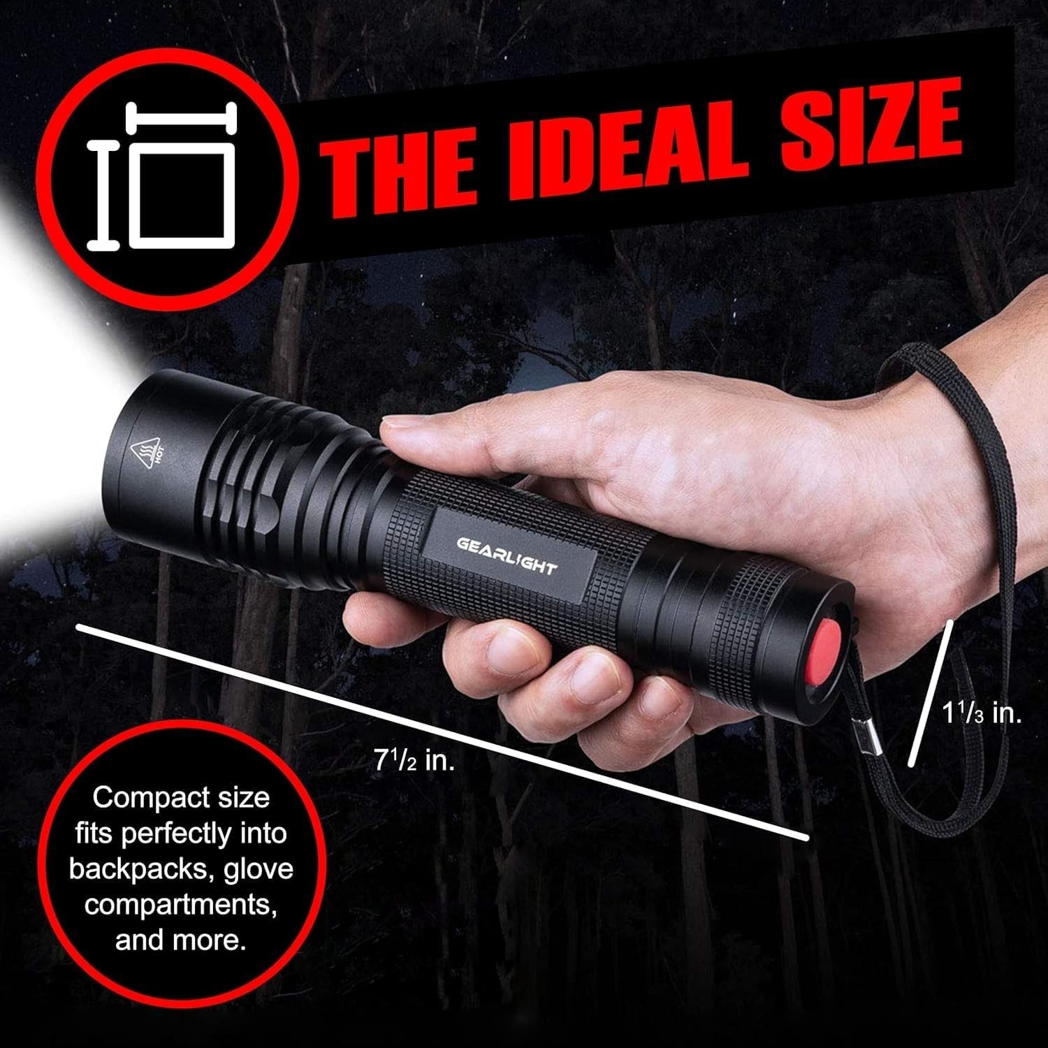 GearLight S2000 LED Flashlight High Lumens - Super Bright & Powerful #00001