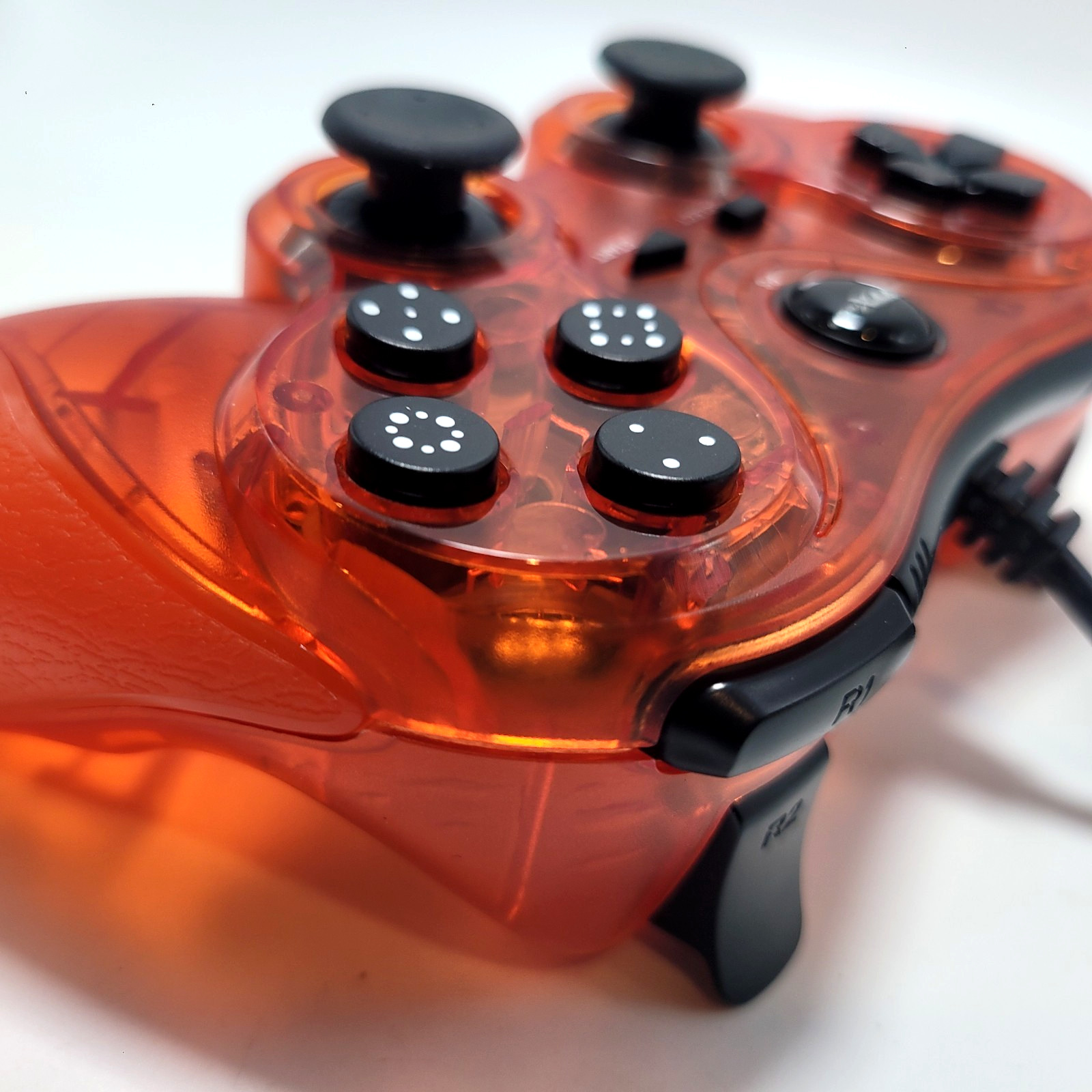 PlayStation 3 Wired Controller for PS3 / PC / USB by TTX Tech - Clear Red