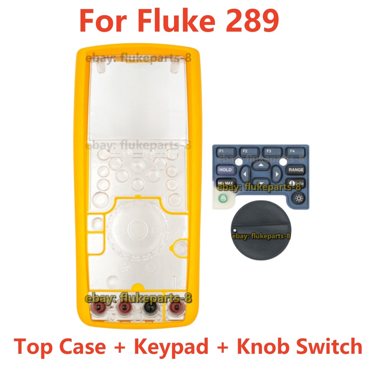 For Fluke 289 TRMS Industrial Multimeter Top Case Cover With Keypad Knob Switch