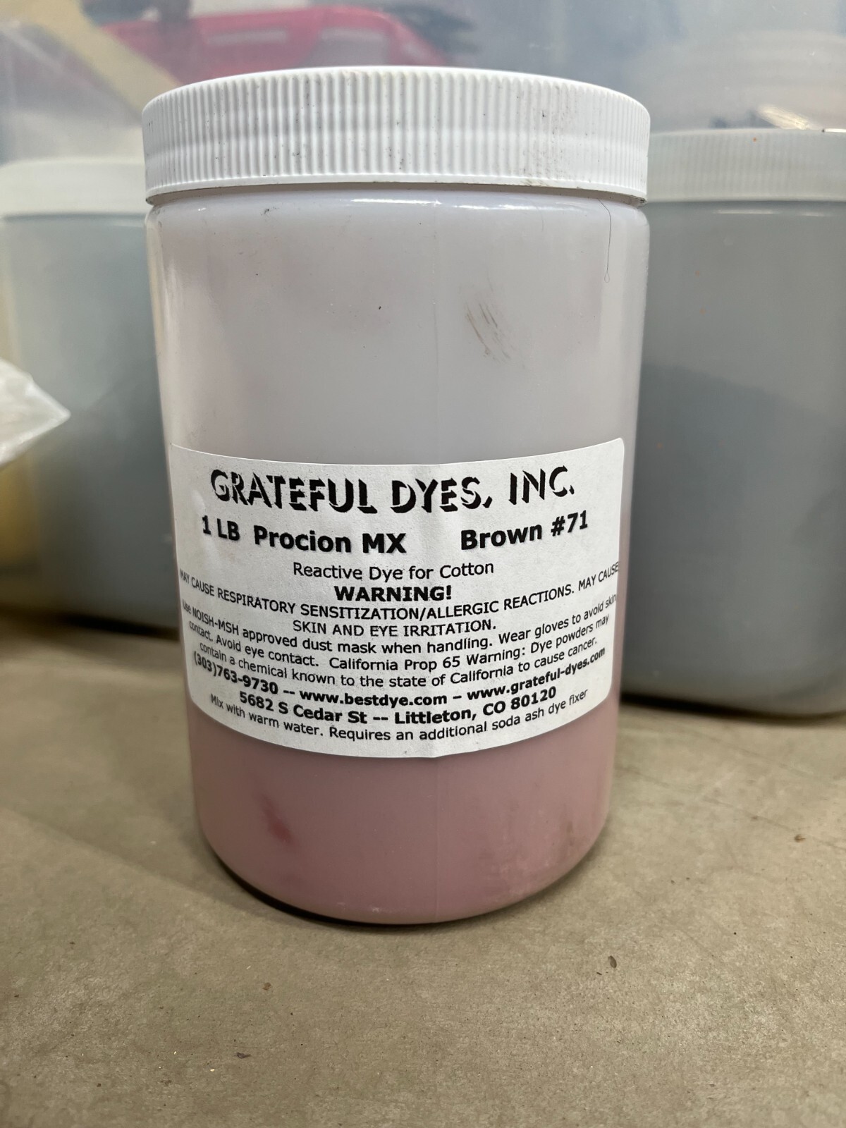 Jacquard Procion MX Fiber Reactive Dyes 1 lb Brown NEW