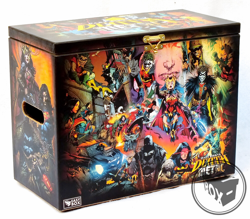 DC Dark Nights Death Metal - Large Comic Book Hard Storage Box Chest MDF