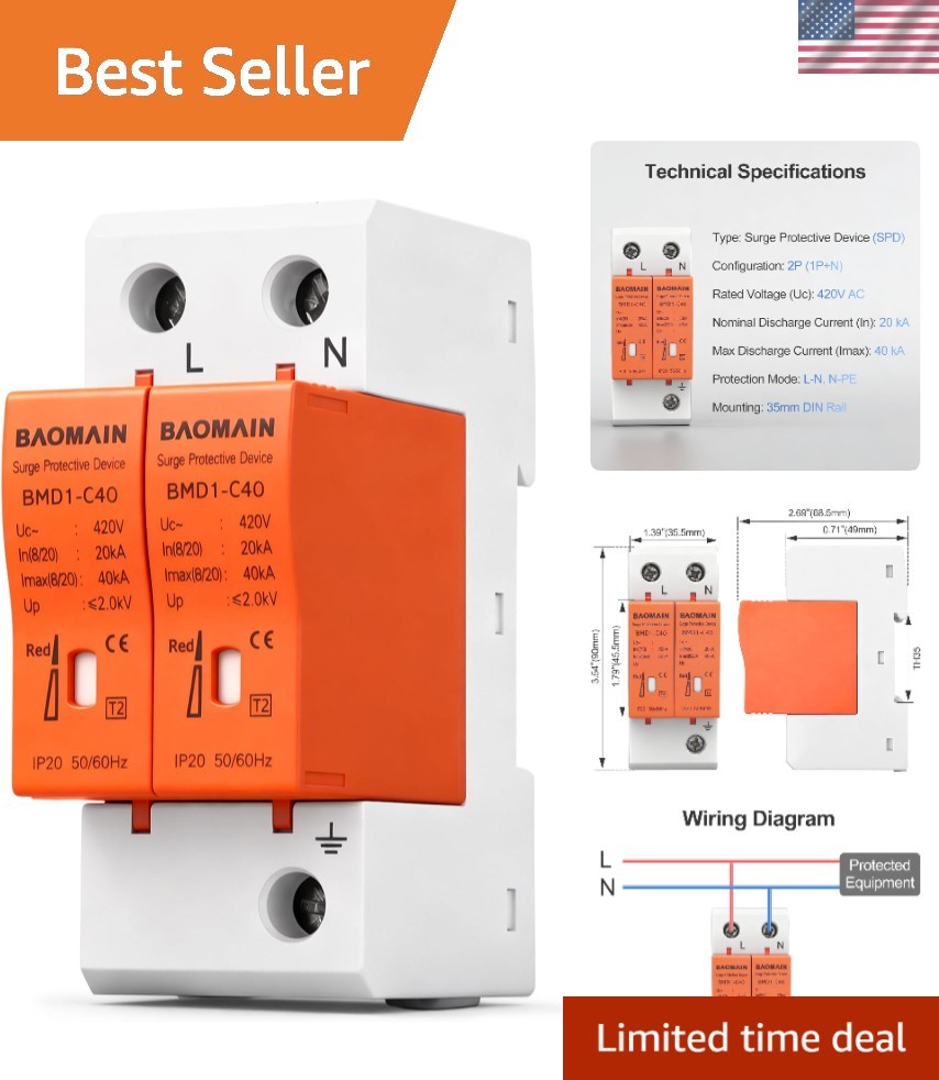 Professional Surge Protective Device 420V AC with Thermal Disconnect & Indicator