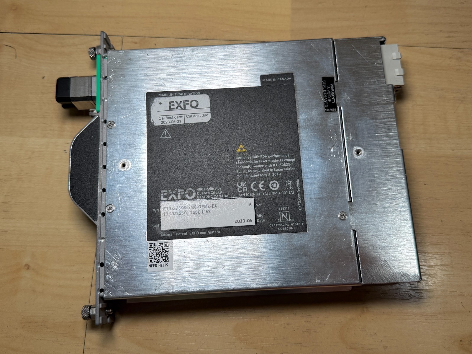 EXFO FTBx-730D-SM8 OTDR IOLM Module 1310/1550/1650 FTBx-730D-SM8-OPM2-EA